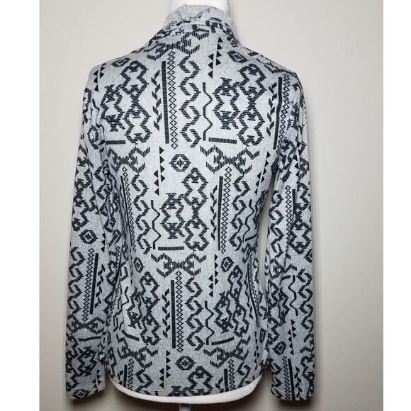 Grey Tribal Print Open-Front Cardigan - Picture 2 of 4